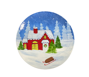 Beverly Hills Christmas Cabin Plate