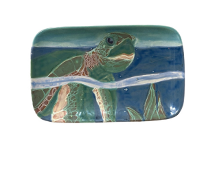 Beverly Hills Swimming Turtle Plate