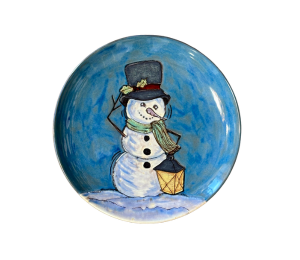 Beverly Hills Rustic Glazed Snowman