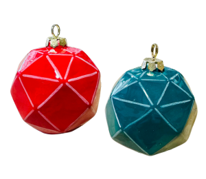 Beverly Hills Jewel Toned Faceted Ornament