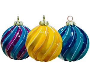 Beverly Hills Jewel Toned Spiral Ornament